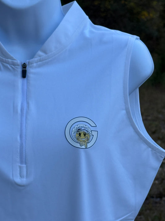 Women's White Zip